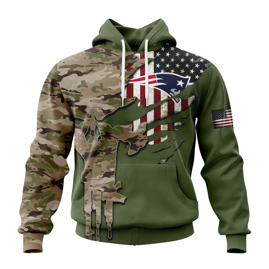 NFL New England Patriots Special Camo Design For Veterans Day GK9