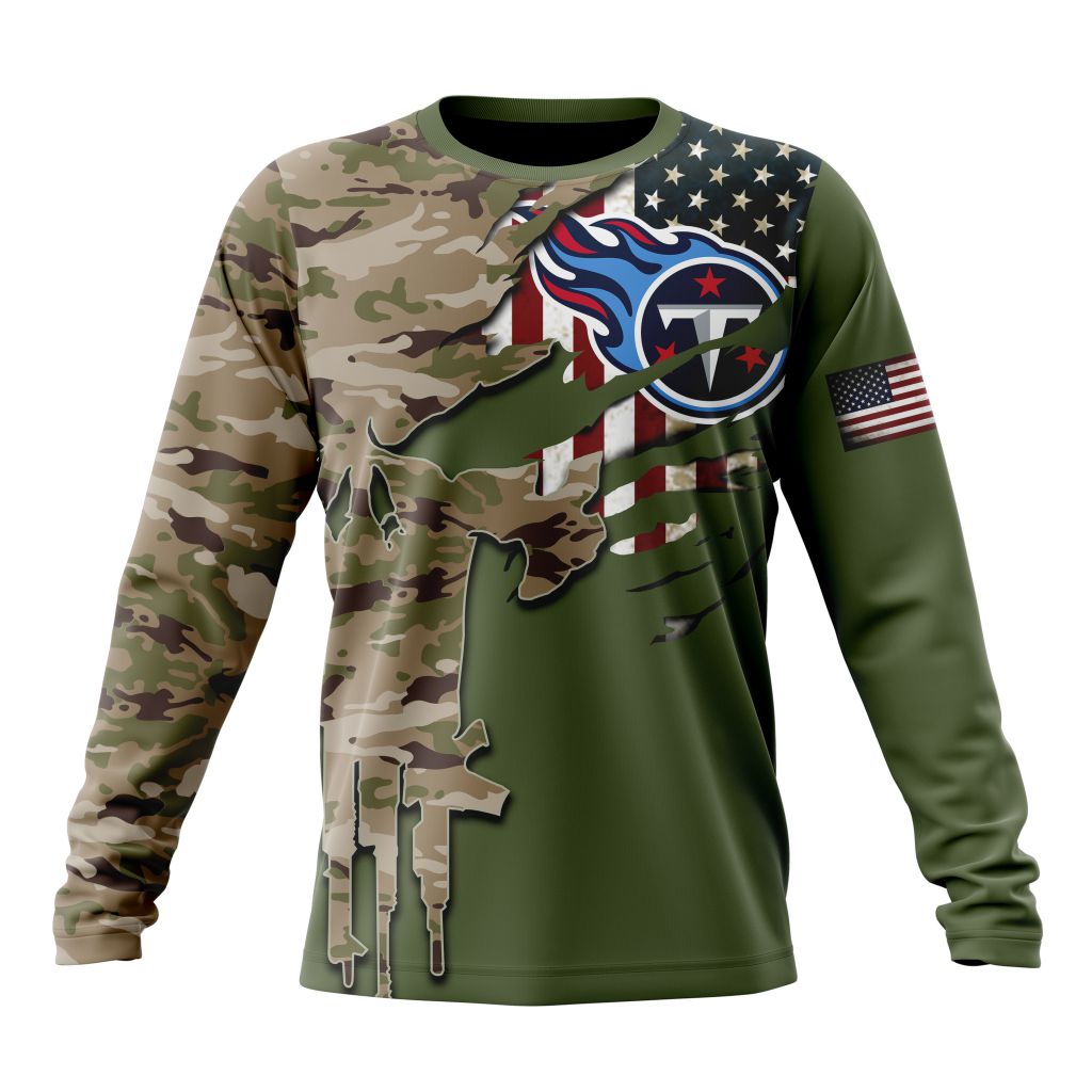 NFL Tennessee Titans Special Camo Design For Veterans Day GK9 - Veteran