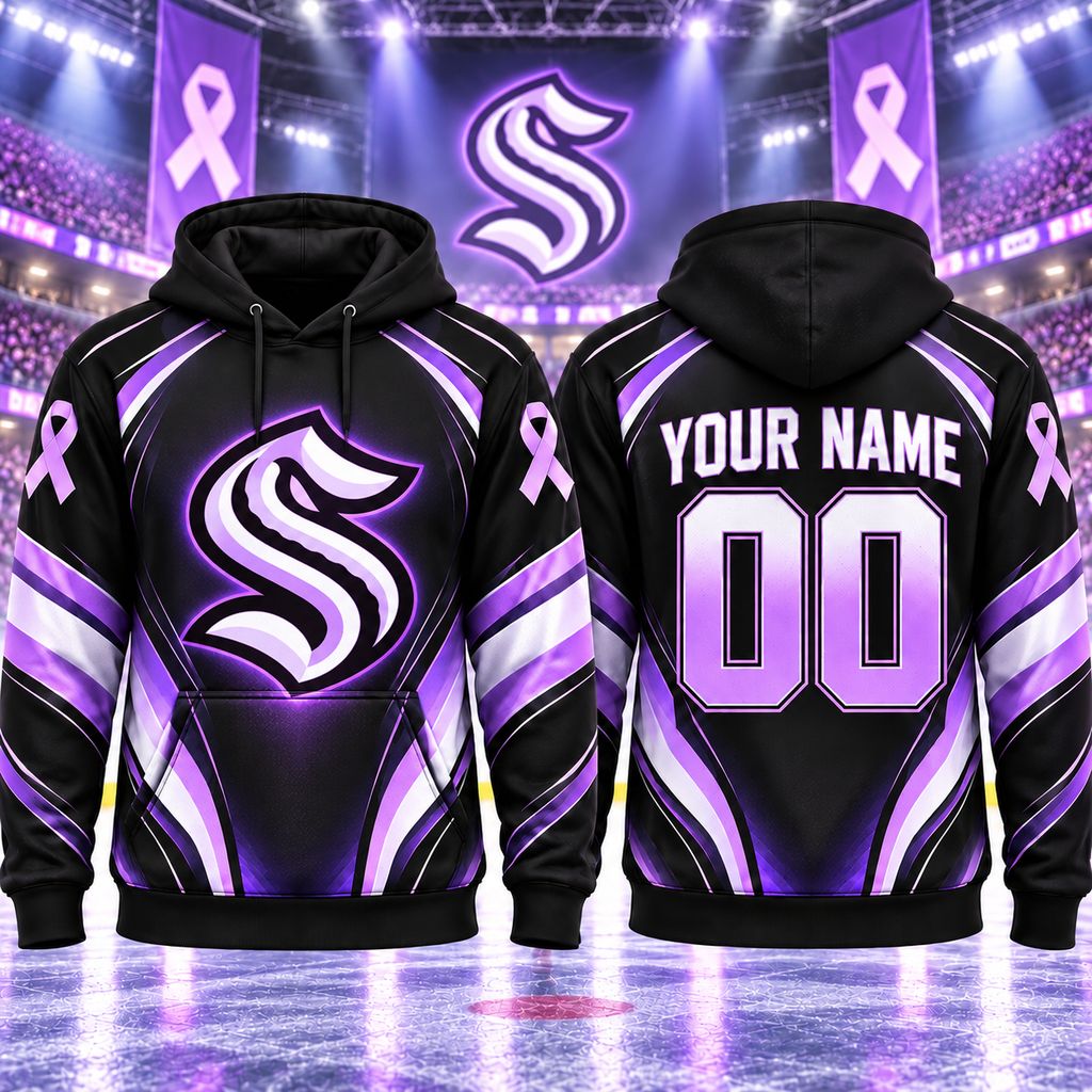 NHL Seattle Kraken Personalized Hockey Fights Cancer Design ST2601