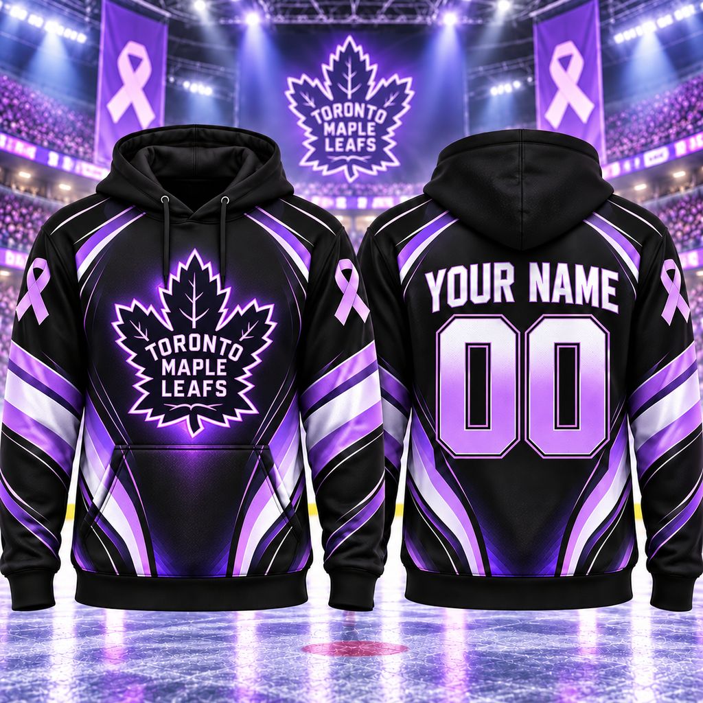 NHL Toronto Maple Leafs Personalized Hockey Fights Cancer Design ST2601