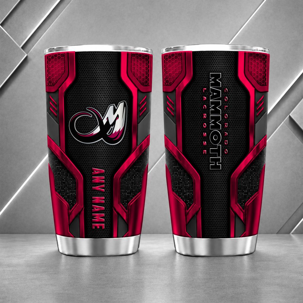 NLL Colorado Mammoth Personalized Name Tumbler Design ST2601