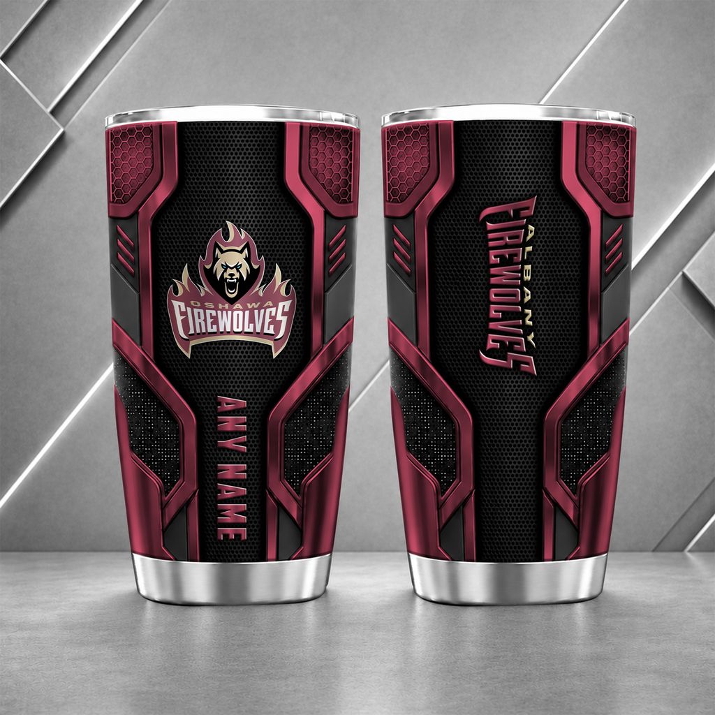 NLL Oshawa FireWolves Personalized Name Tumbler Design ST2601