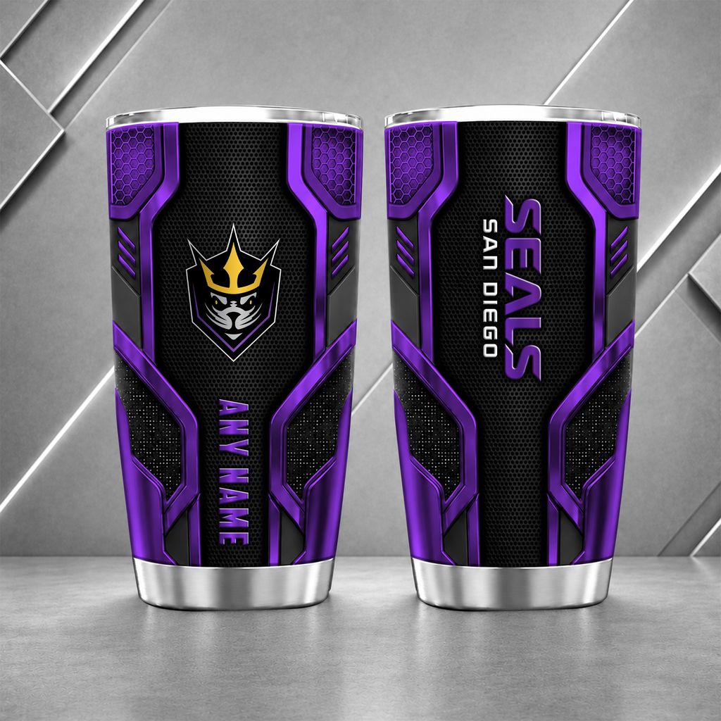 NLL San Diego Seals Personalized Name Tumbler Design ST2601