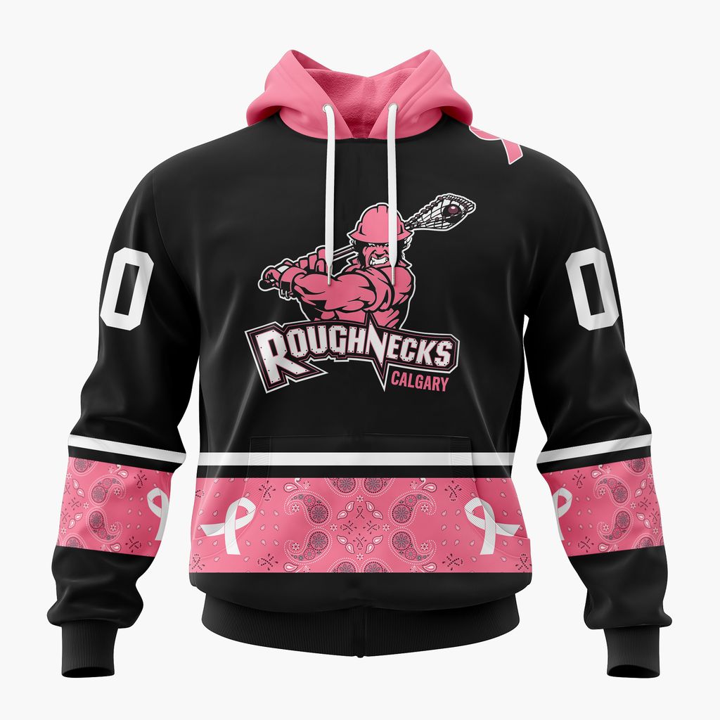 NLL Calgary Roughnecks Special Pink Fights Breast Cancer Design ST2601