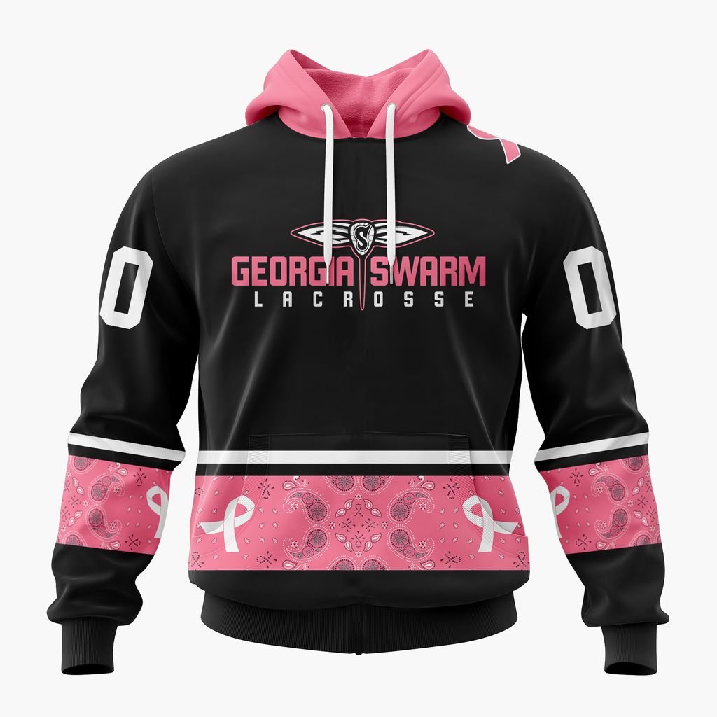 NLL Georgia Swarm Special Pink Fights Breast Cancer Design ST2601