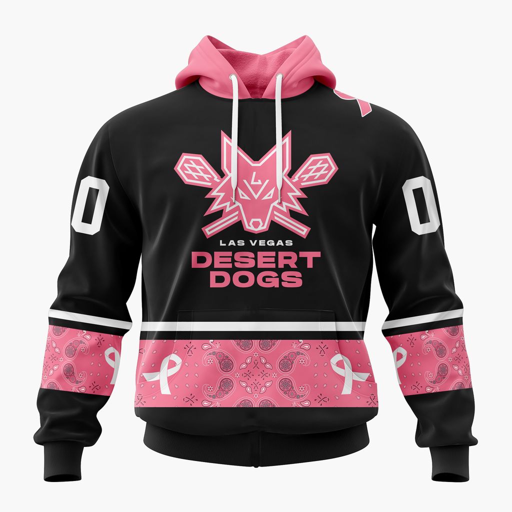 NLL Las Vegas Desert Dogs Special Pink Fights Breast Cancer Design ST2601