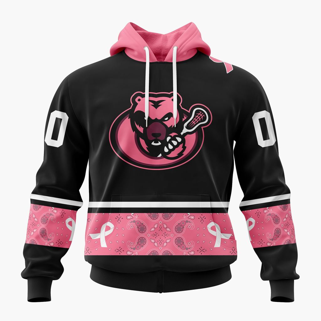 NLL Ottawa Black Bears Special Pink Fights Breast Cancer Design ST2601