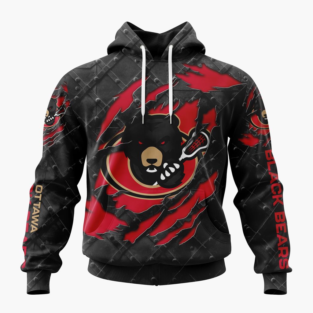 NLL Ottawa Black Bears Special Black Metal Design ST2601