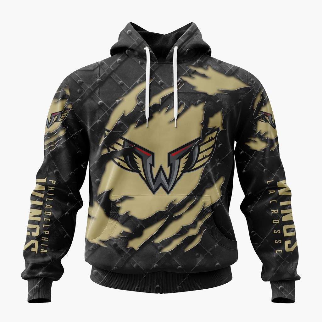 NLL Philadelphia Wings Special Black Metal Design ST2601