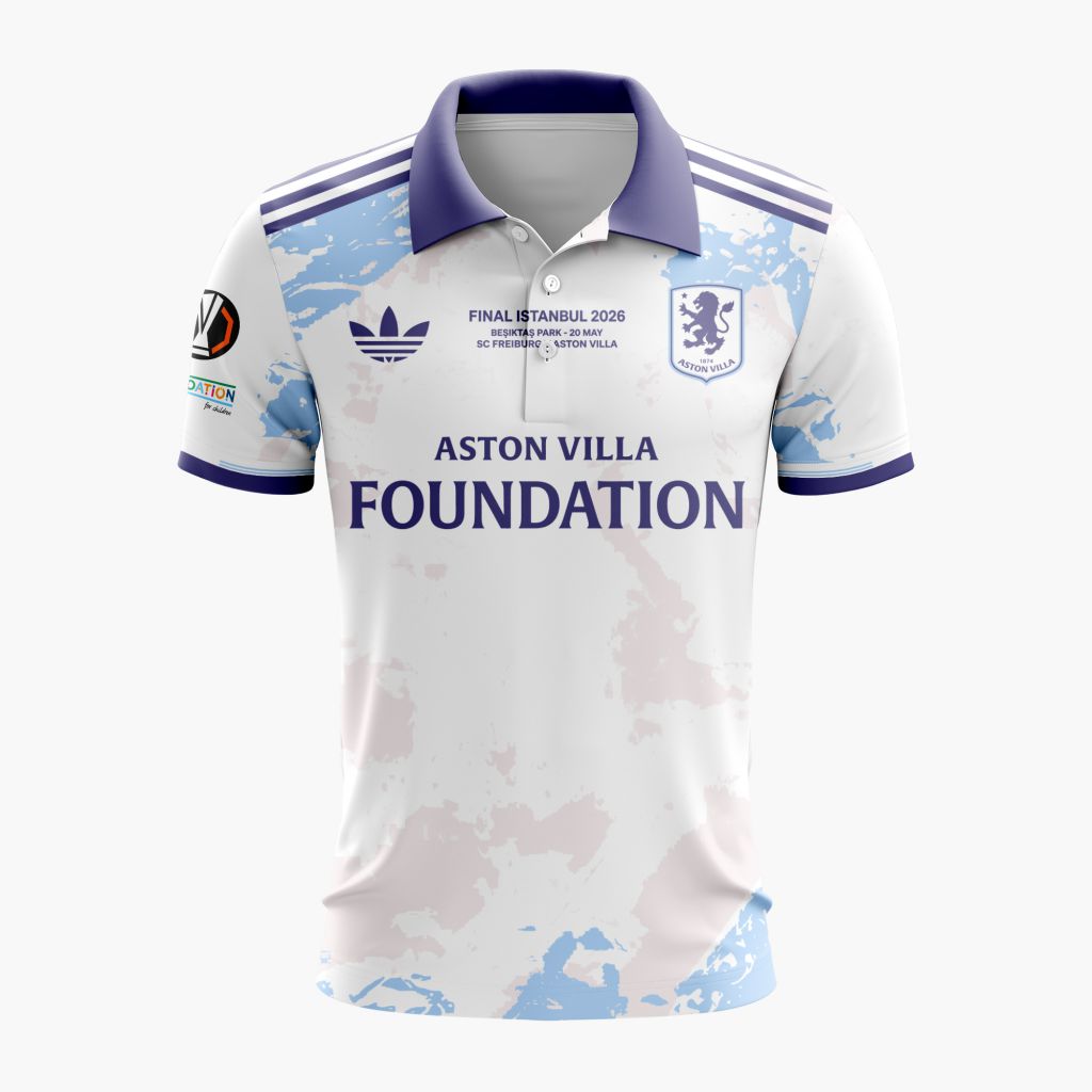 Aston Villa Personalized 2025-26 Europa League Final Third Polo Design