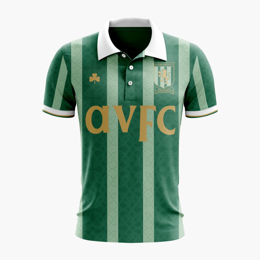 Aston Villa Personalized St. Patrick's Day Polo Design ST2601