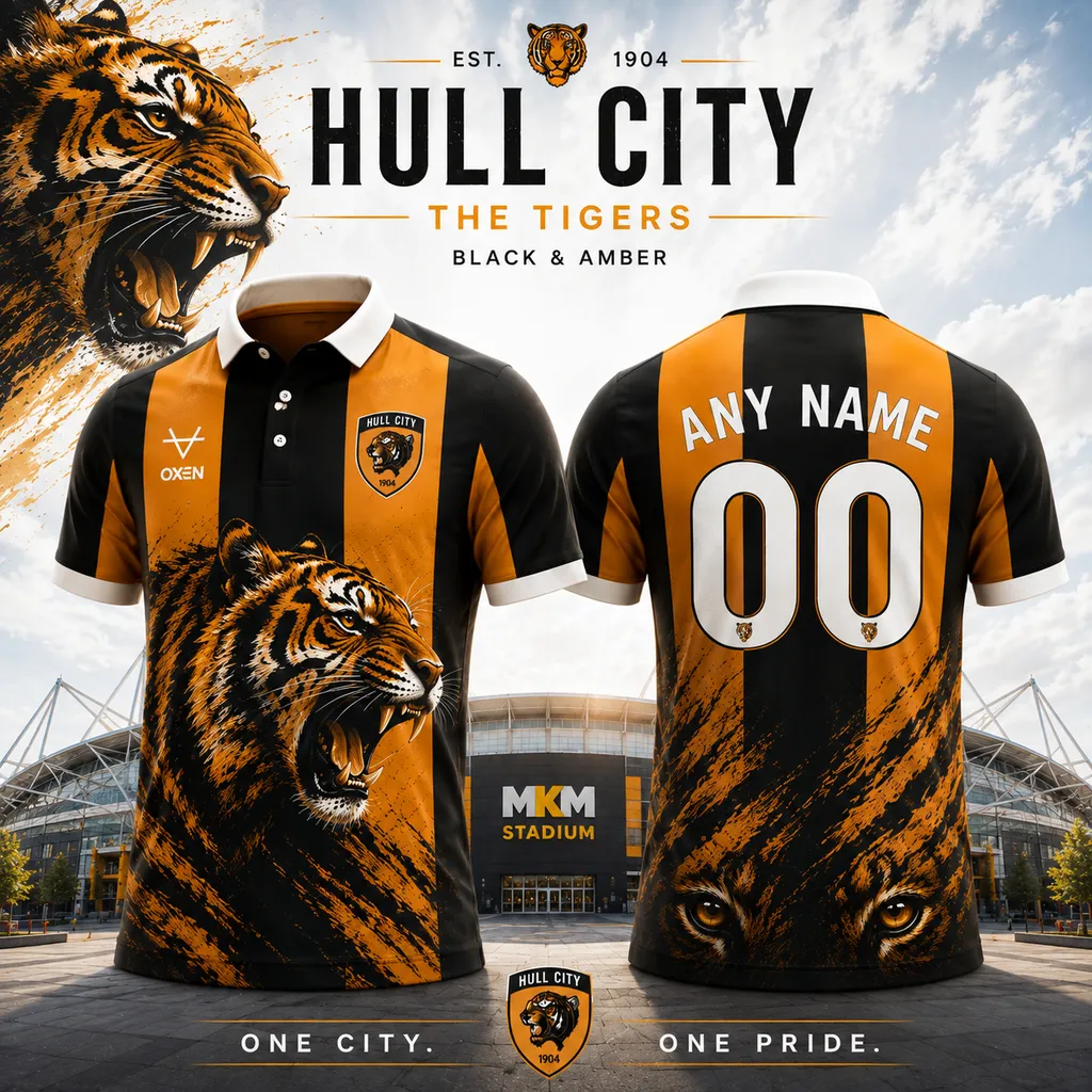Hull City Personalized Roaring Tiger Heritage Design ST2601
