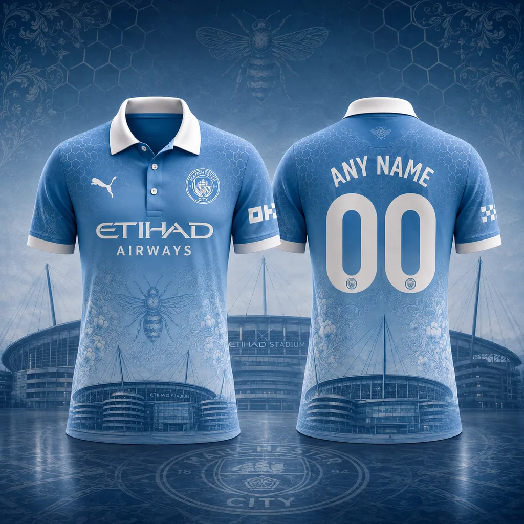 Manchester City Personalized Worker Bee Heritage Design ST2601