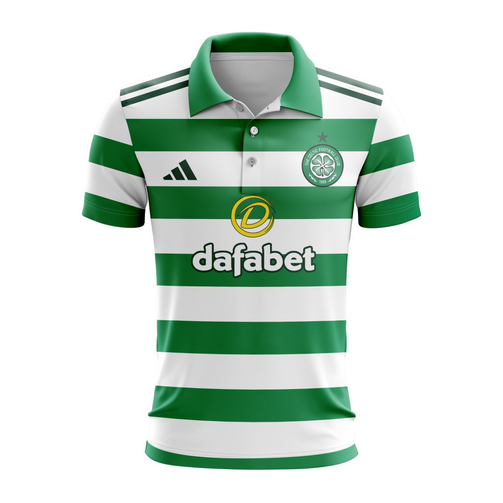 Celtic Football Club Personalized 24/25 Home Polo Design
