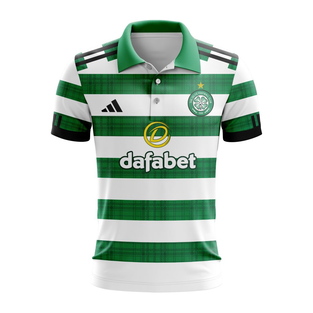 Celtic Football Club Personalized 25/26 Home Polo Design