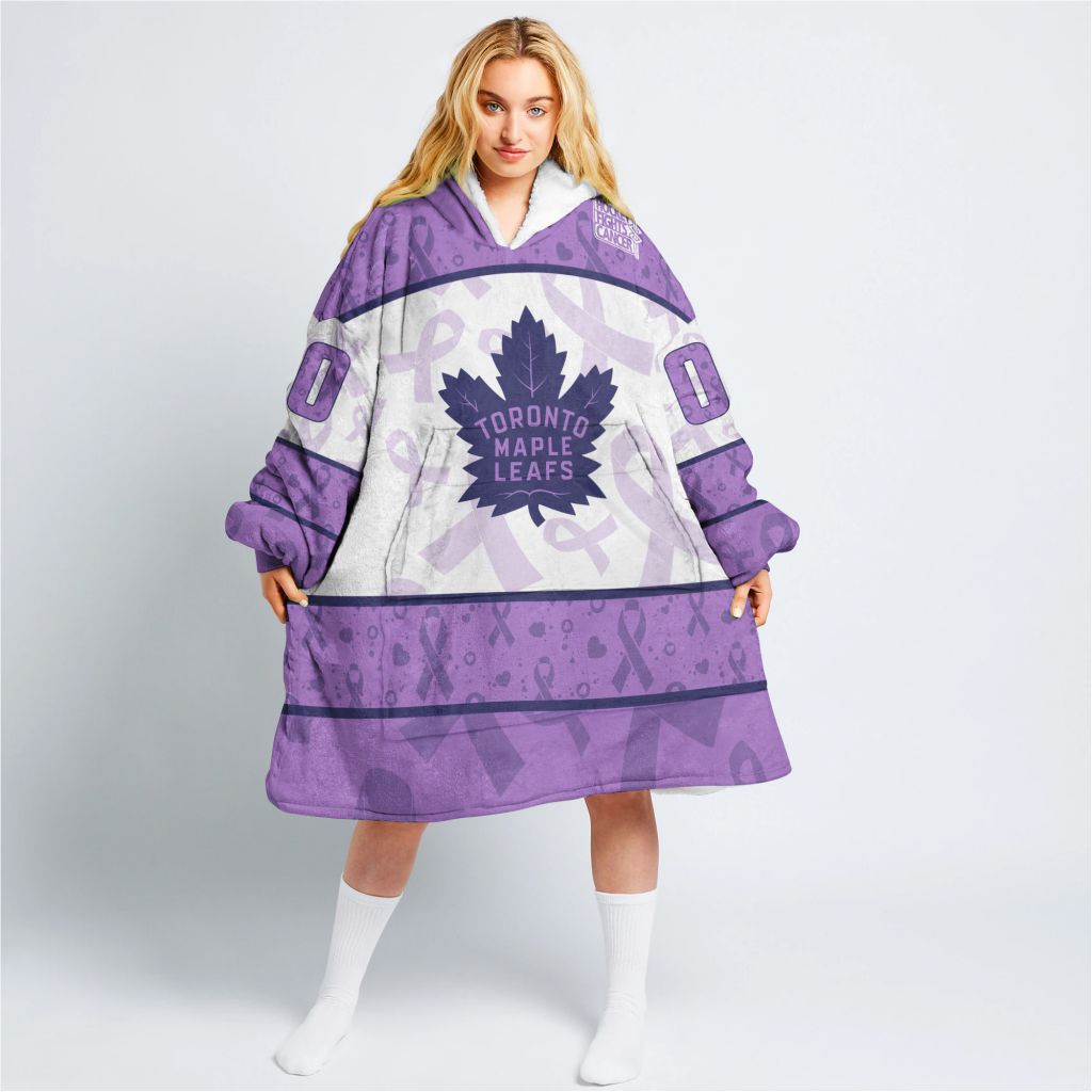 NHL Toronto Maple Leafs Special Lavender – Fight Cancer Oodie Blanket ...