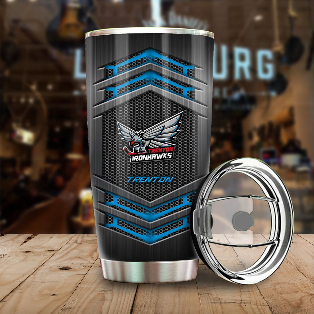 ECHL Trenton Ironhawks Personalized Name Tumbler Design ST2501