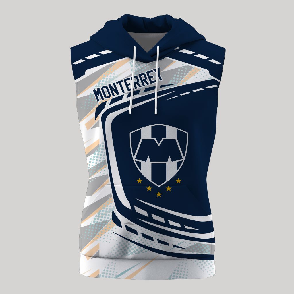 Liga MX C.F. Monterrey | Specialized Sleeveless Hoodie Design V0222 ...