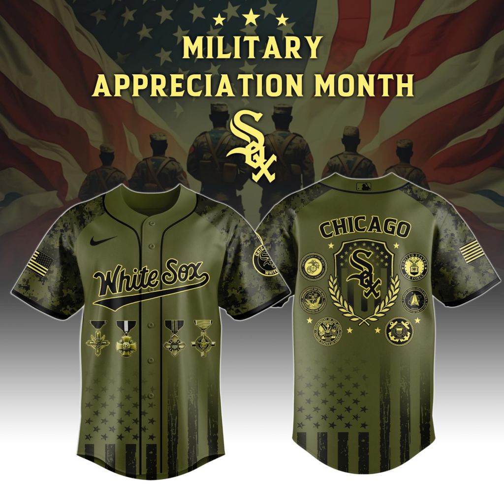 Premium MLB Chicago White Sox Celebrate Military Appreciation Baseball Jersey NMD