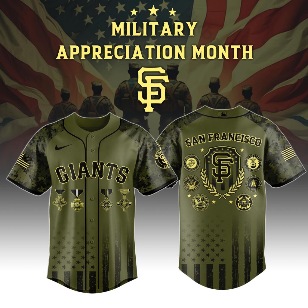 Premium MLB San Francisco Giants Celebrate Military Appreciation Baseball Jersey NMD