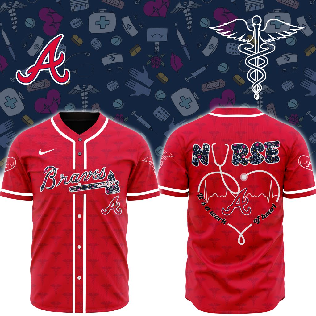 Premium MLB Atlanta Braves Happy International Nurses Baseball Jersey NMD