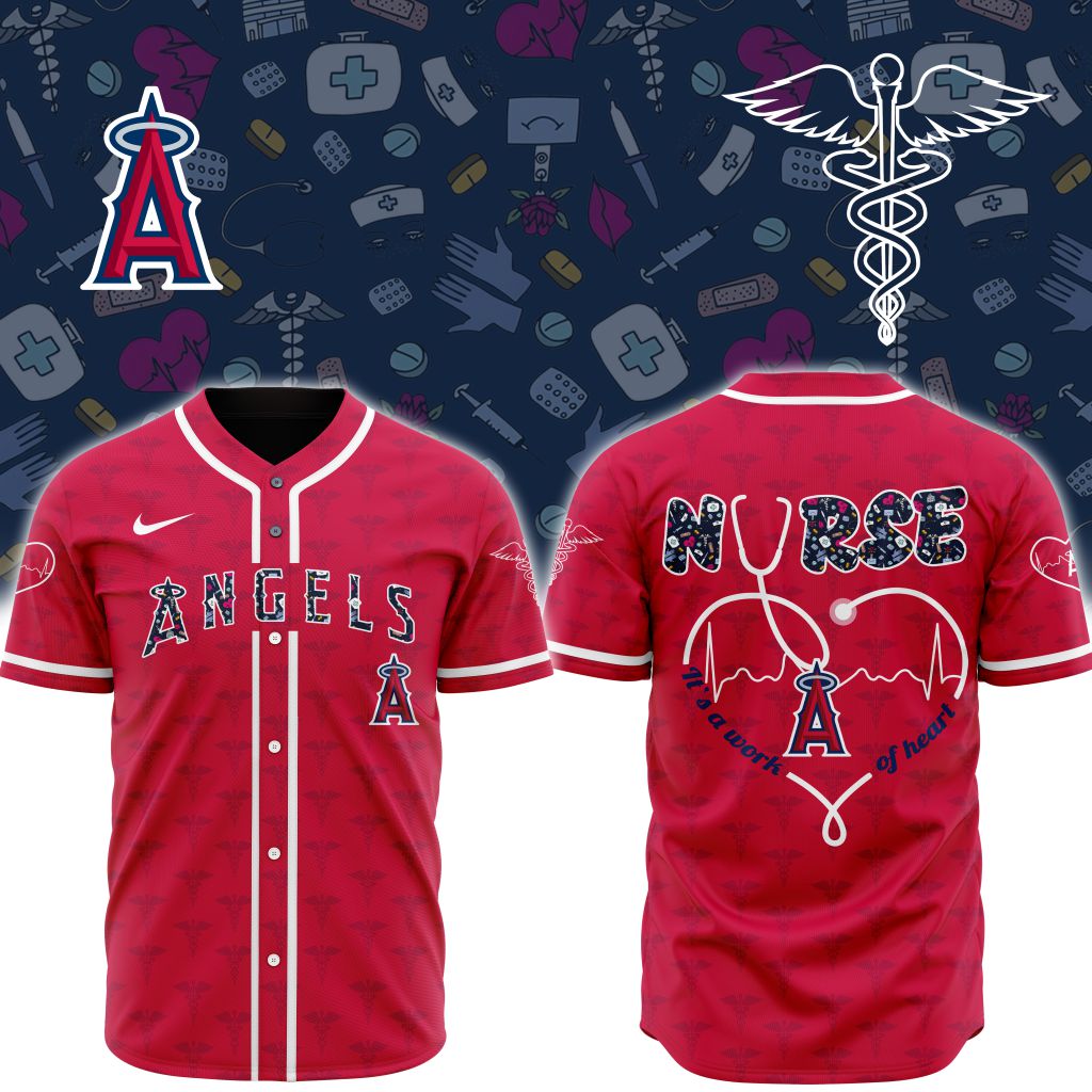 Premium MLB Los Angeles Angels Happy International Nurses Day Baseball Jersey NMD
