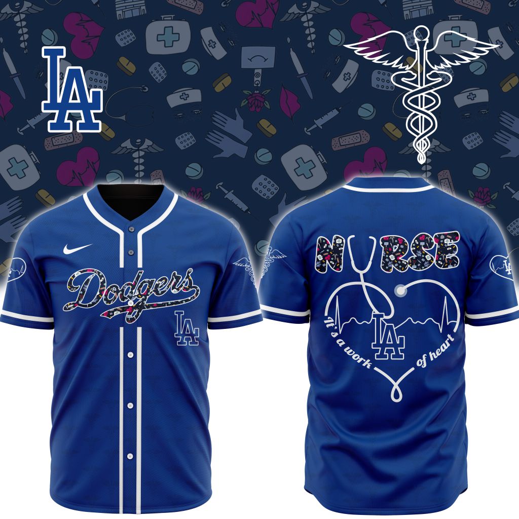 Premium MLB Los Angeles Dodgers Happy International Nurses Day Baseball Jersey NMD