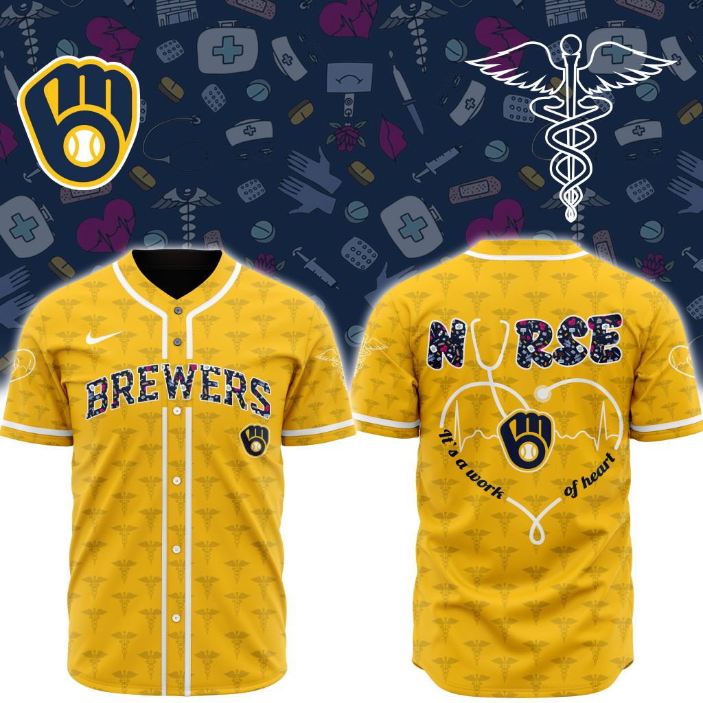 Premium MLB Milwaukee Brewers Happy International Nurses Day Baseball Jersey NMD