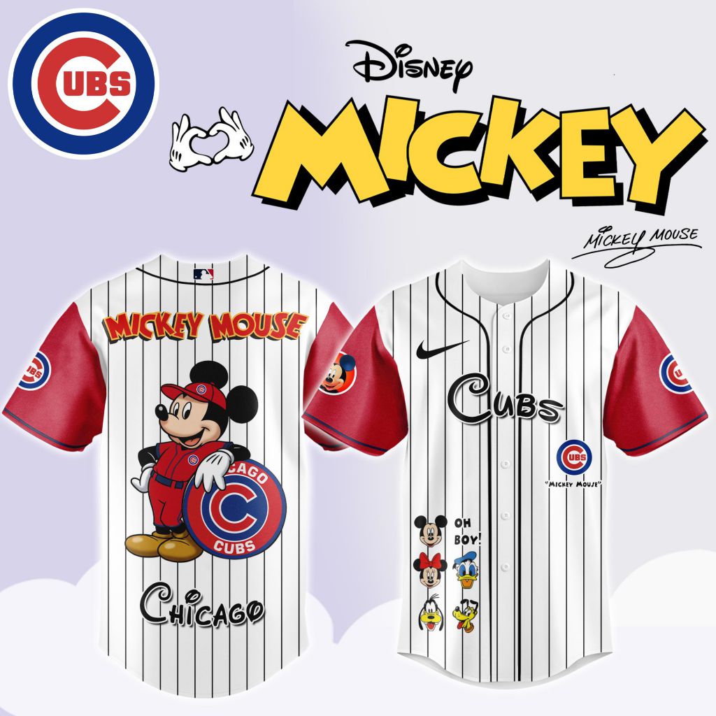 Premium MLB Chicago Cubs X Mickey Mouse And Friends Baseball Jersey NMD