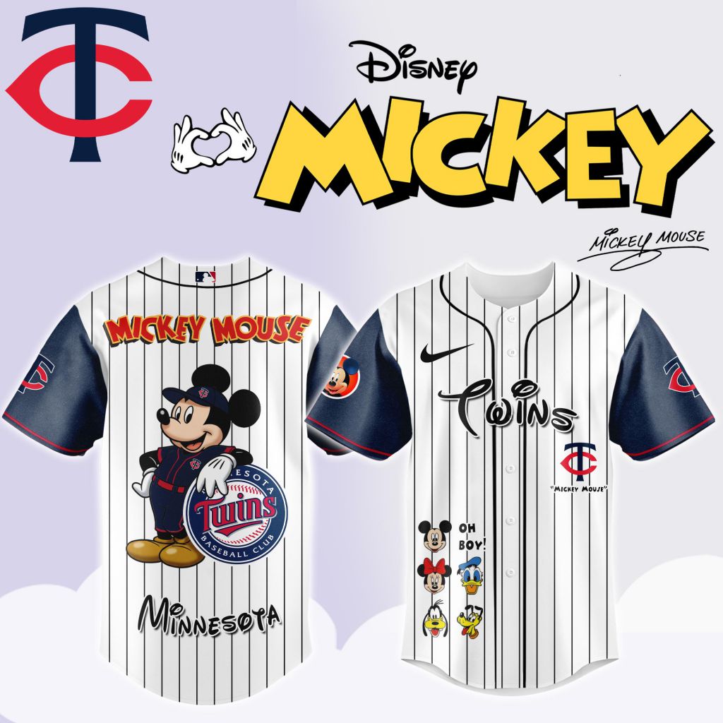 Premium MLB Minnesota Twins X Mickey Mouse And Friends Baseball Jersey NMD
