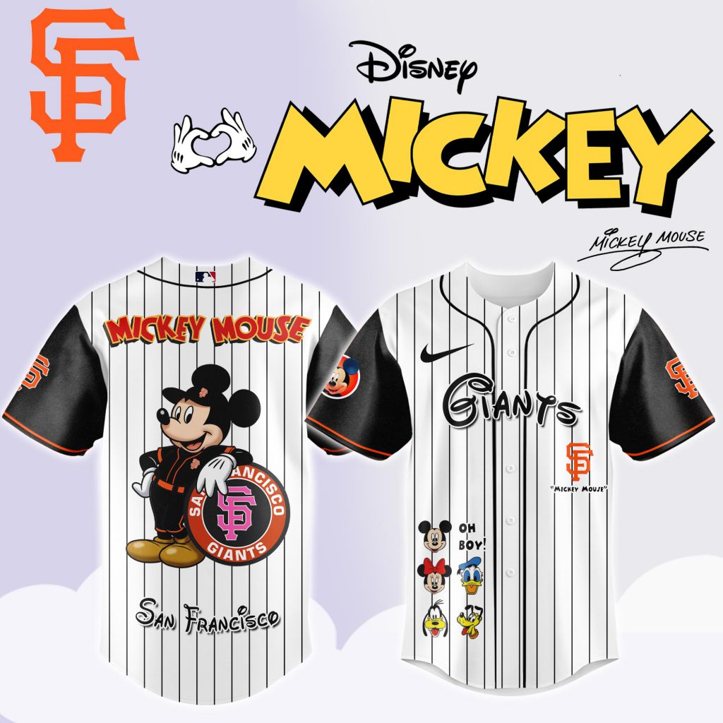 Premium MLB San Francisco Giants X Mickey Mouse And Friends Baseball Jersey NMD