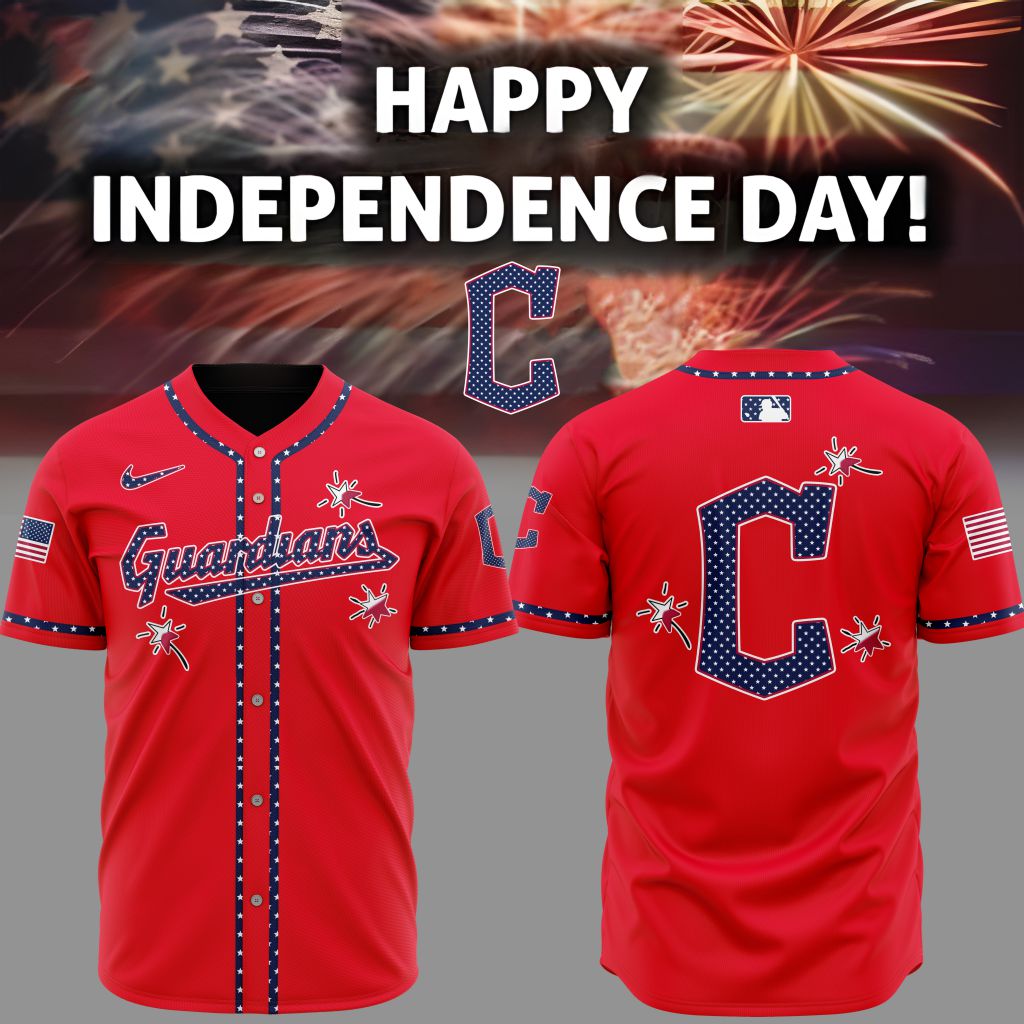 Premium MLB Cleveland Guardians Happy Independence Day Baseball Jersey NMD