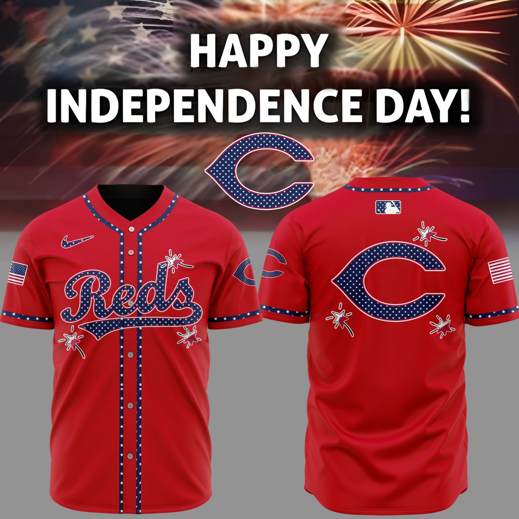 Premium MLB Cincinnati Reds Happy Independence Day Baseball Jersey NMD