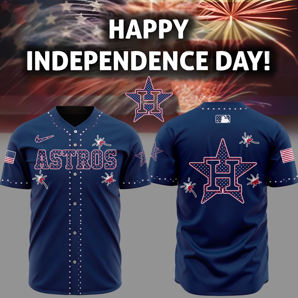 Premium MLB Houston Astros Happy Independence Day Baseball Jersey NMD