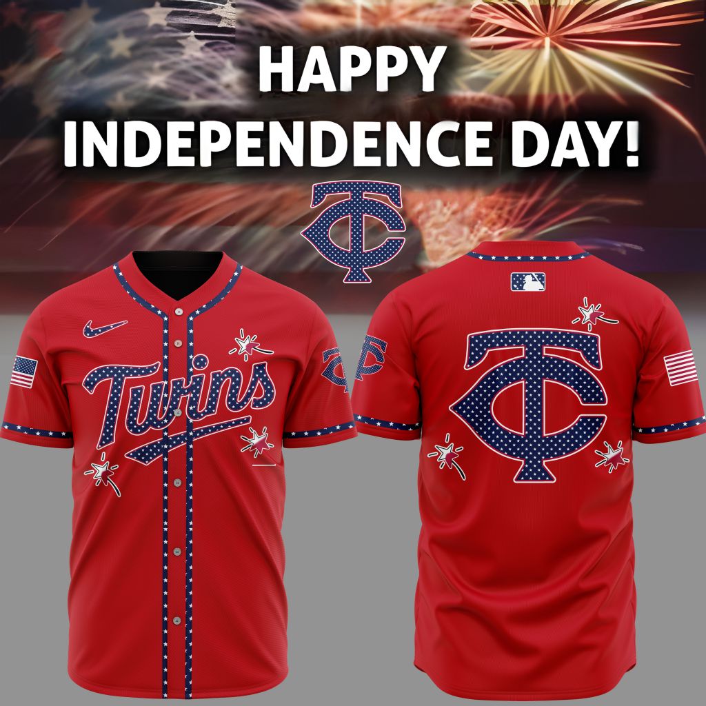 Premium MLB Minnesota Twins Happy Independence Day Baseball Jersey NMD