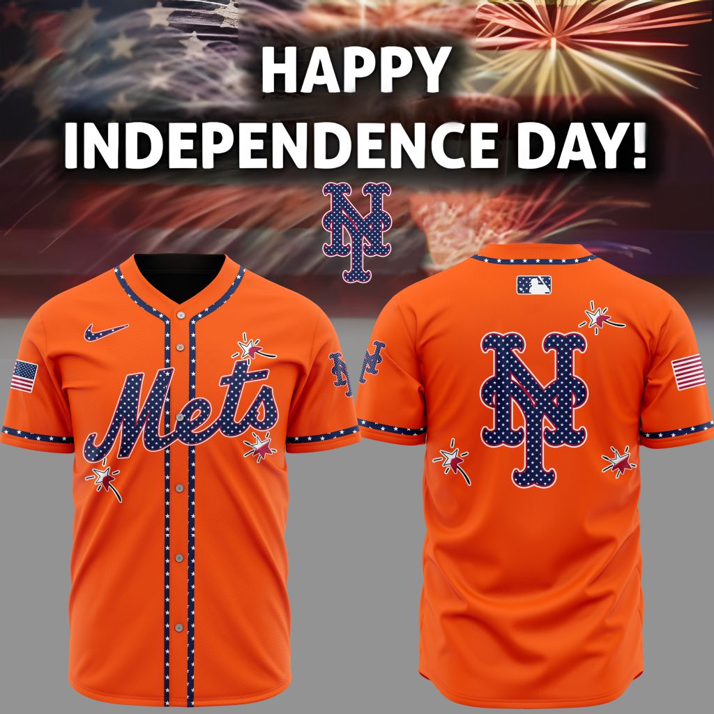 Premium MLB New York Mets Happy Independence Day Baseball Jersey NMD