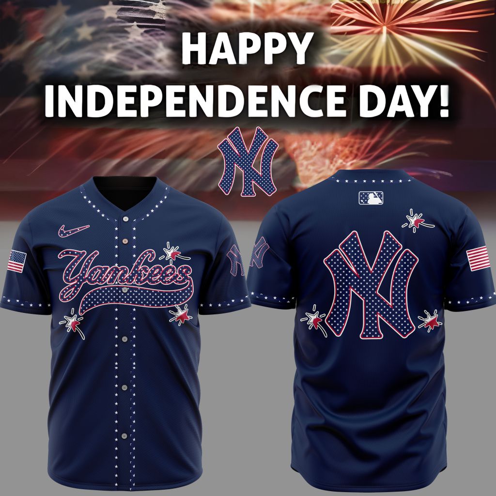 Premium MLB New York Yankees Happy Independence Day Baseball Jersey NMD