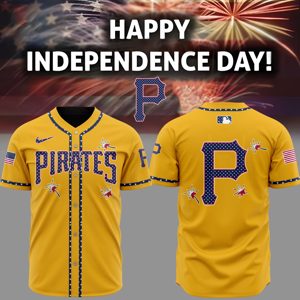 Premium MLB Pittsburgh Pirates Happy Independence Day Baseball Jersey NMD
