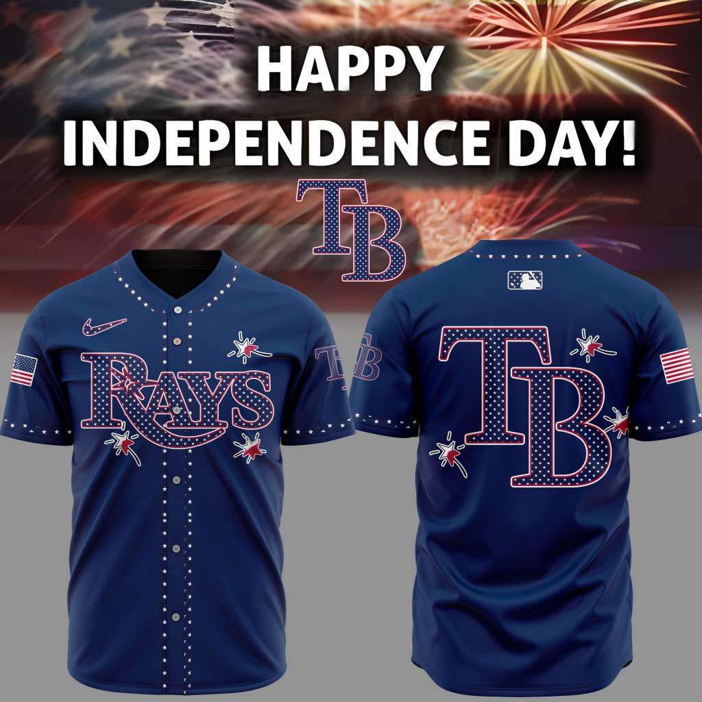 Premium MLB Tampa Bay Rays Happy Independence Day Baseball Jersey NMD
