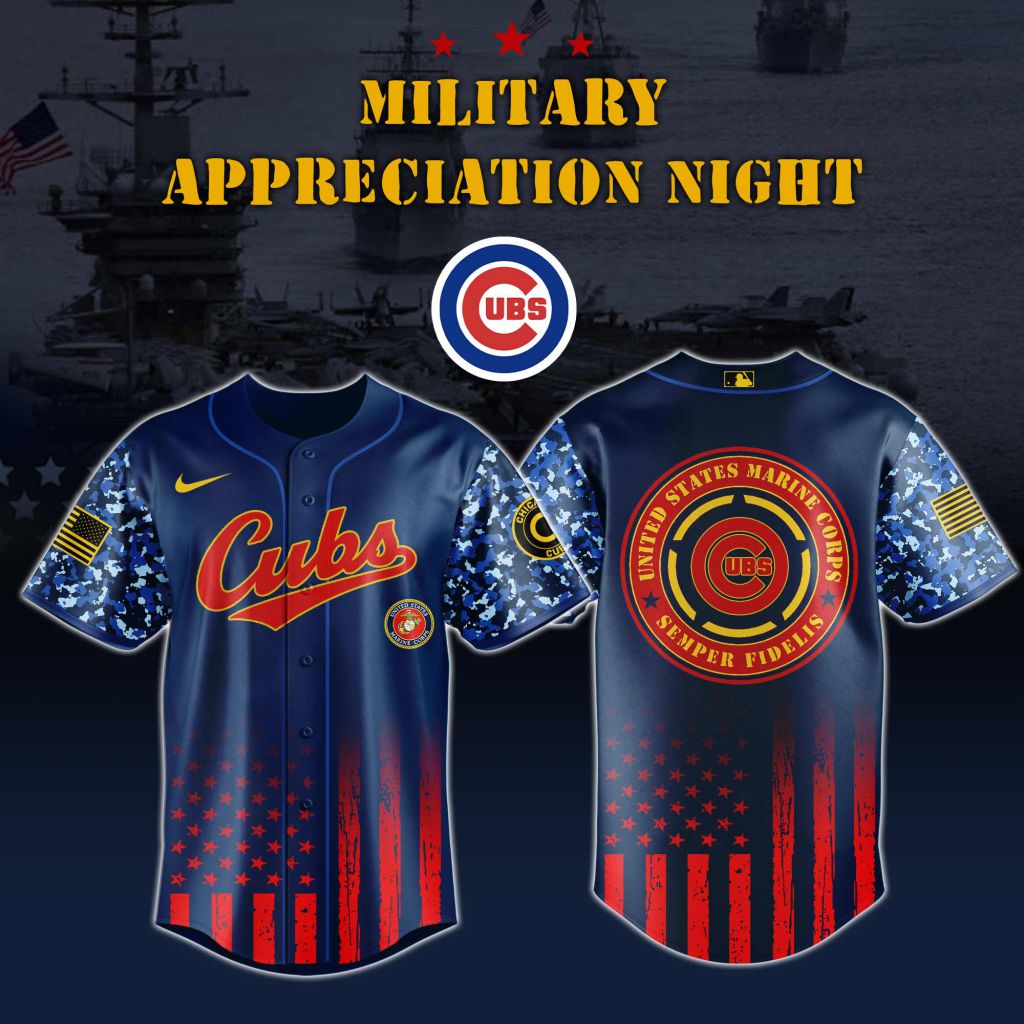 Premium MLB Chicago Cubs Marine Corps Military Appreciation Baseball Jersey NMD