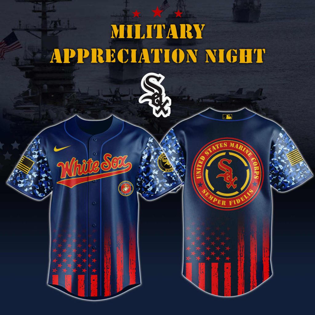 Premium MLB Chicago White Sox Marine Corps Military Appreciation Baseball Jersey NMD