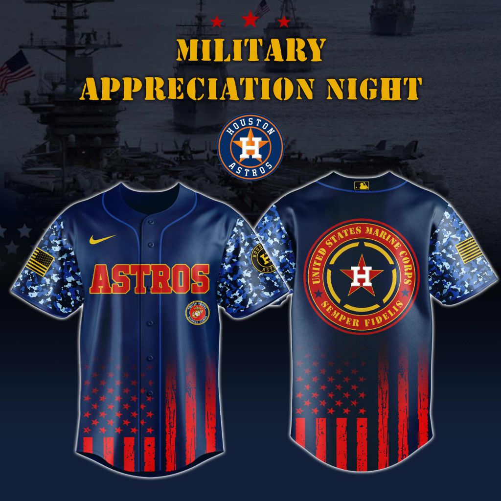 Premium MLB Houston Astros Marine Corps Military Appreciation Baseball Jersey NMD