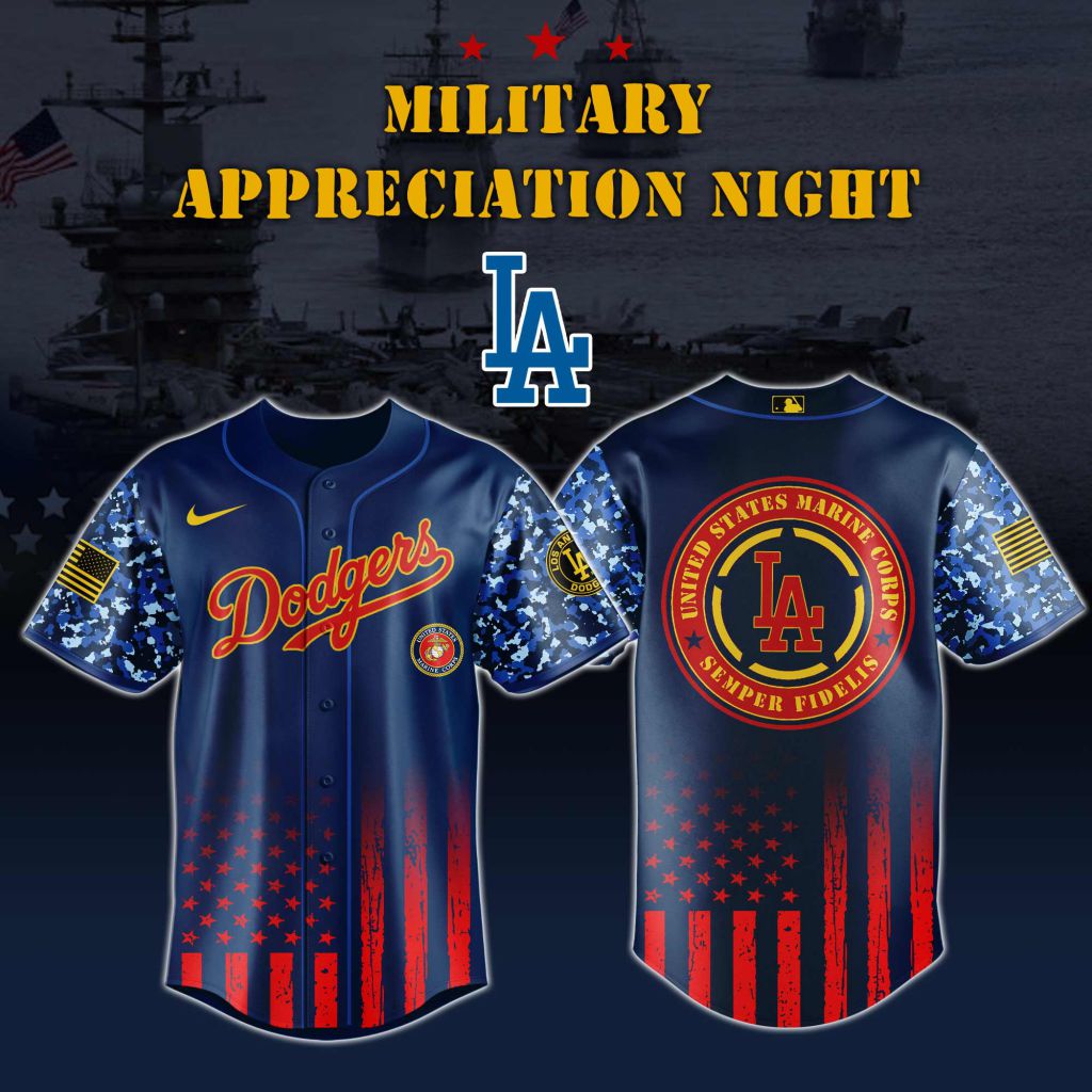 Premium MLB Los Angeles Dodgers Marine Corps Military Appreciation Baseball Jersey NMD