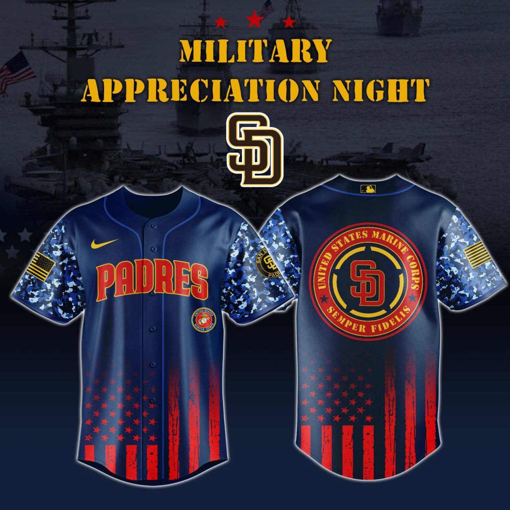 Premium MLB San Diego Padres Marine Corps Military Appreciation Baseball Jersey NMD
