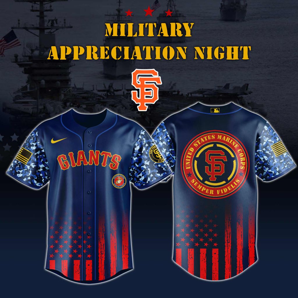 Premium MLB San Francisco Giants Marine Corps Military Appreciation Baseball Jersey NMD