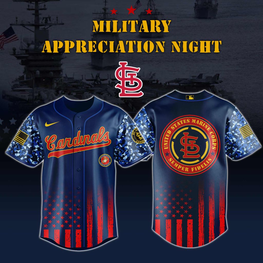 Premium MLB St. Louis Cardinals Marine Corps Military Appreciation Baseball Jersey NMD