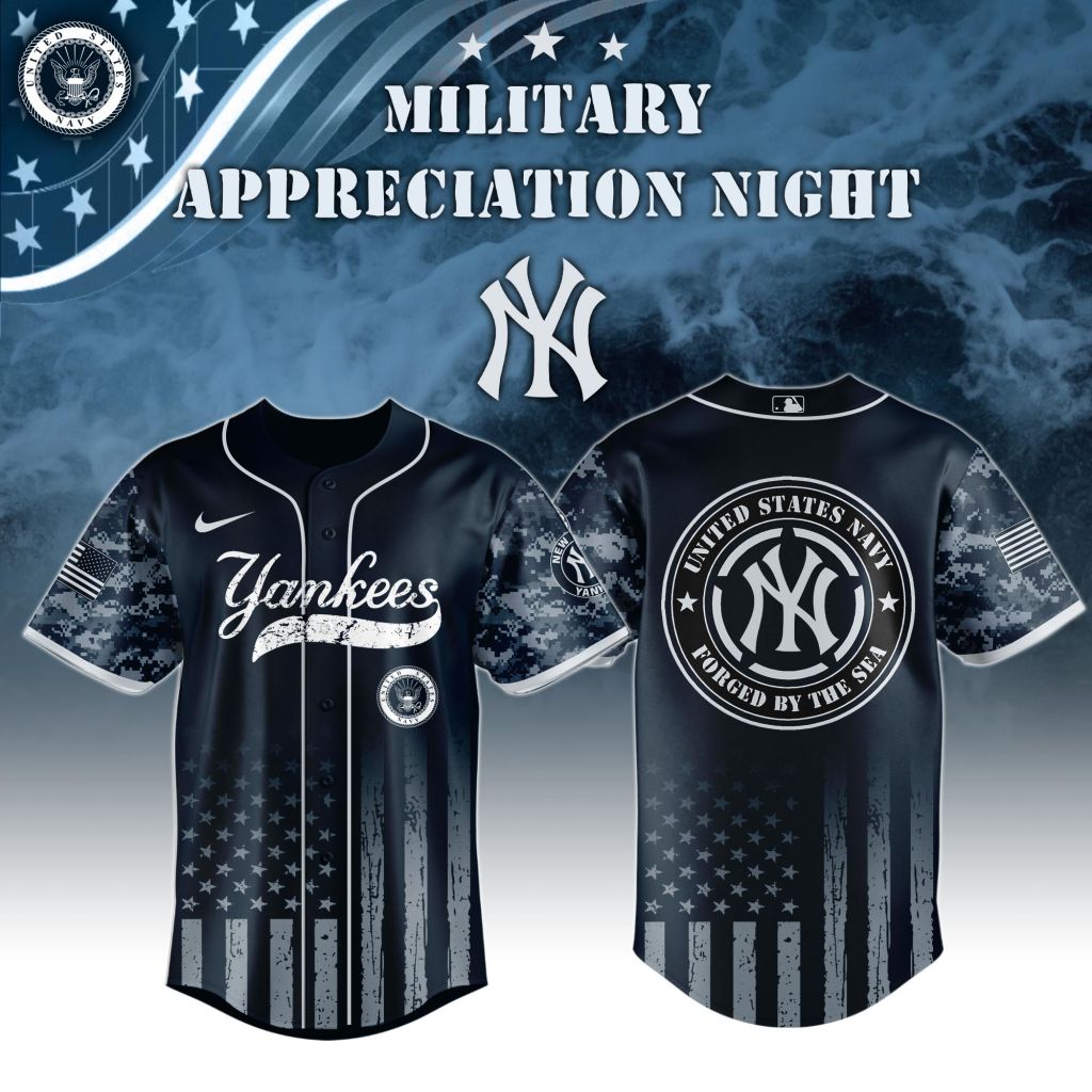 Premium MLB New York Yankees Navy Military Appreciation Baseball Jersey NMD