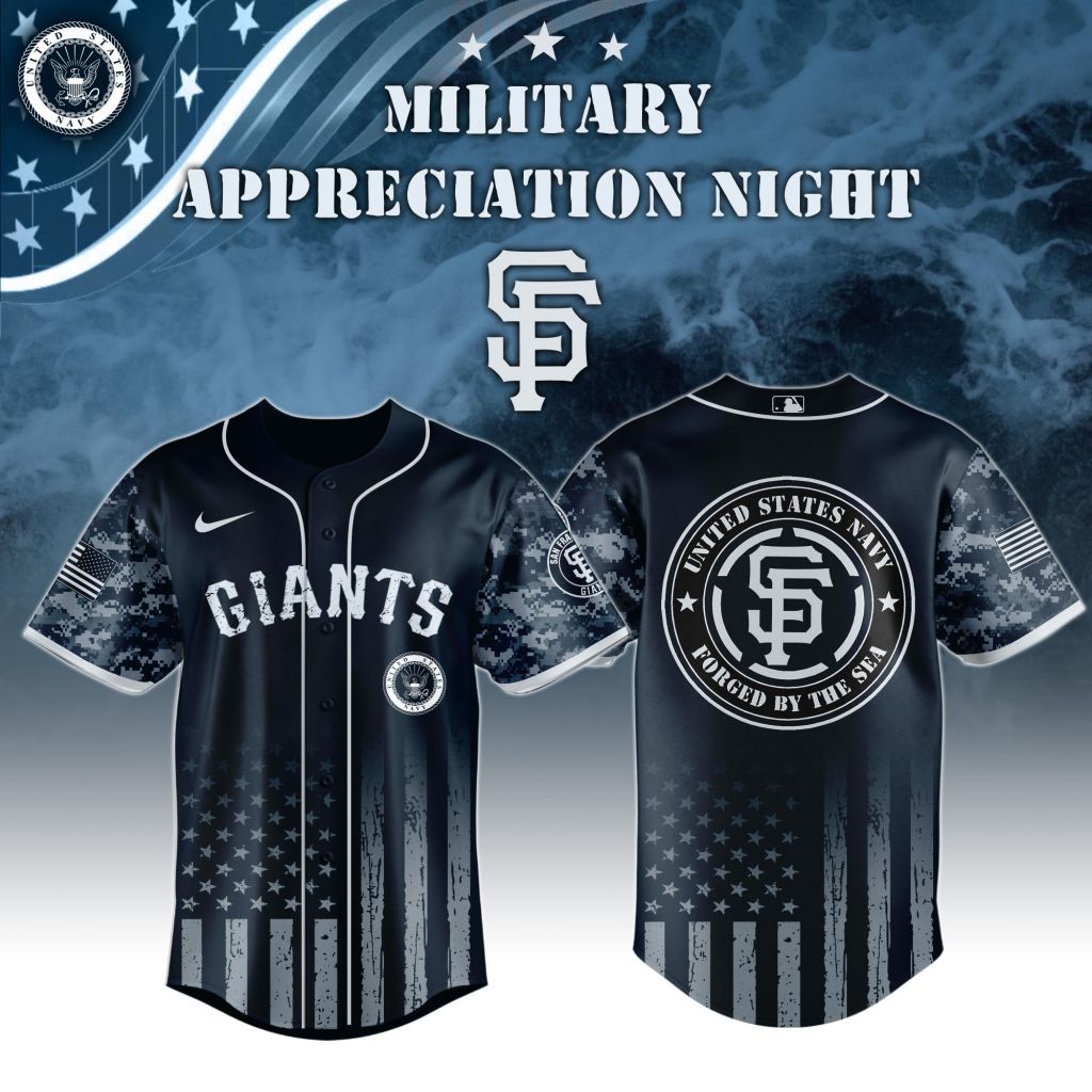 Premium MLB San Francisco Giants Navy Military Appreciation Baseball Jersey NMD