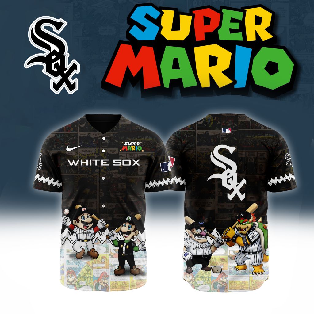 Premium MLB Chicago White Sox X Super Mario Baseball Jersey NMD
