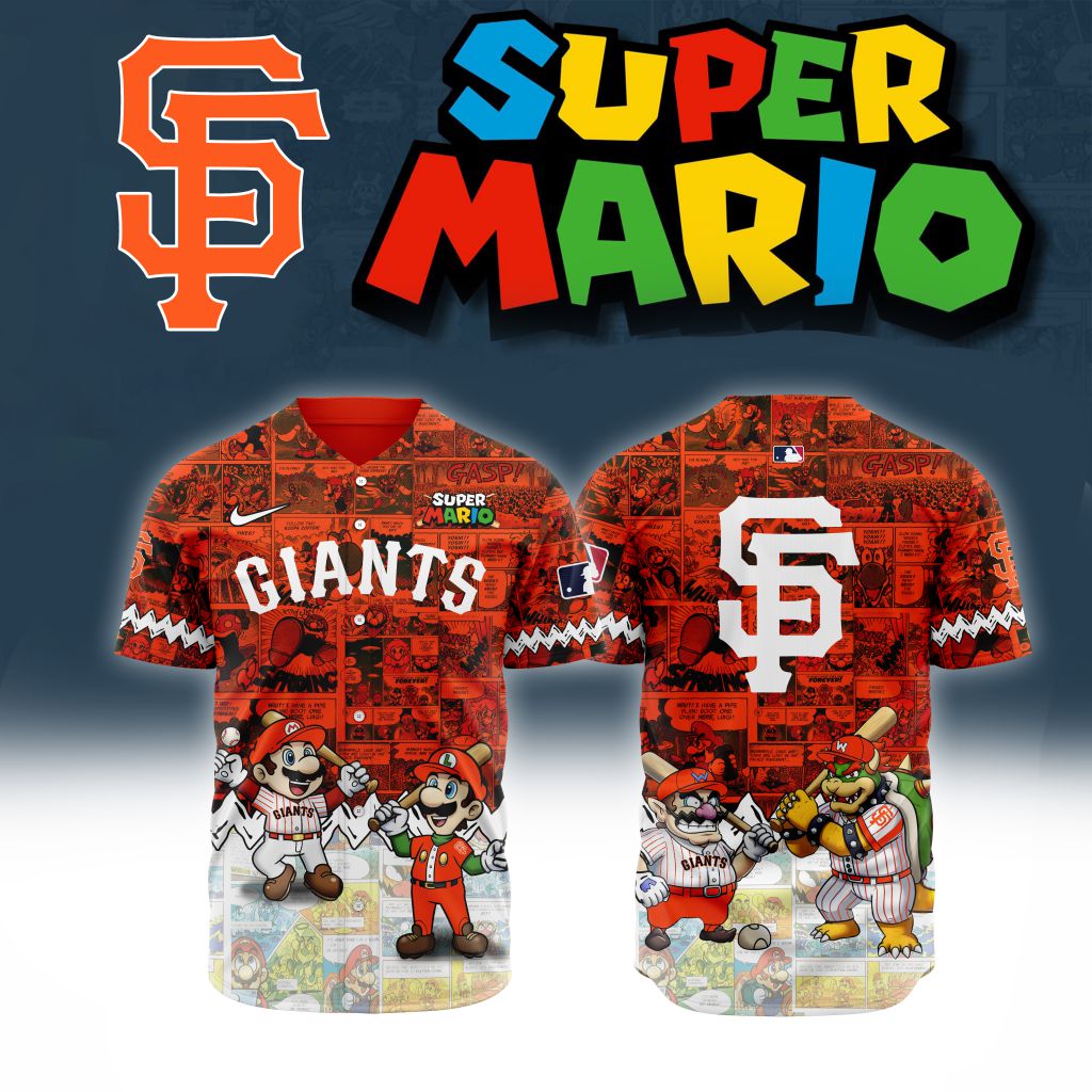 Premium MLB San Francisco Giants X Super Mario Baseball Jersey NMD